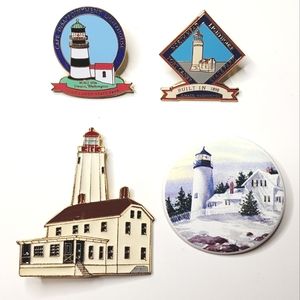 Lighthouse Pins Brooches Bundle of 4